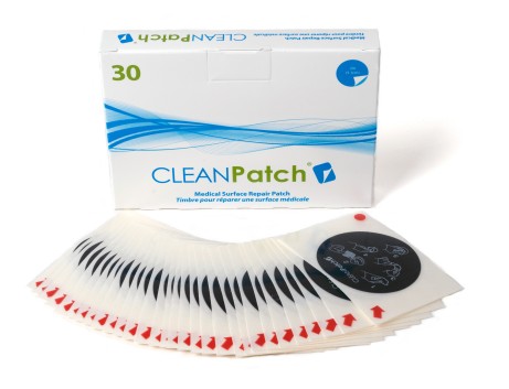 CleanPatch Reparaturset für Matratzen Pflegebetten, Klinikbetten und Liegeflächen Praxis, Physio, Massage, schwarz, Abmessung 5cm 30er Pack